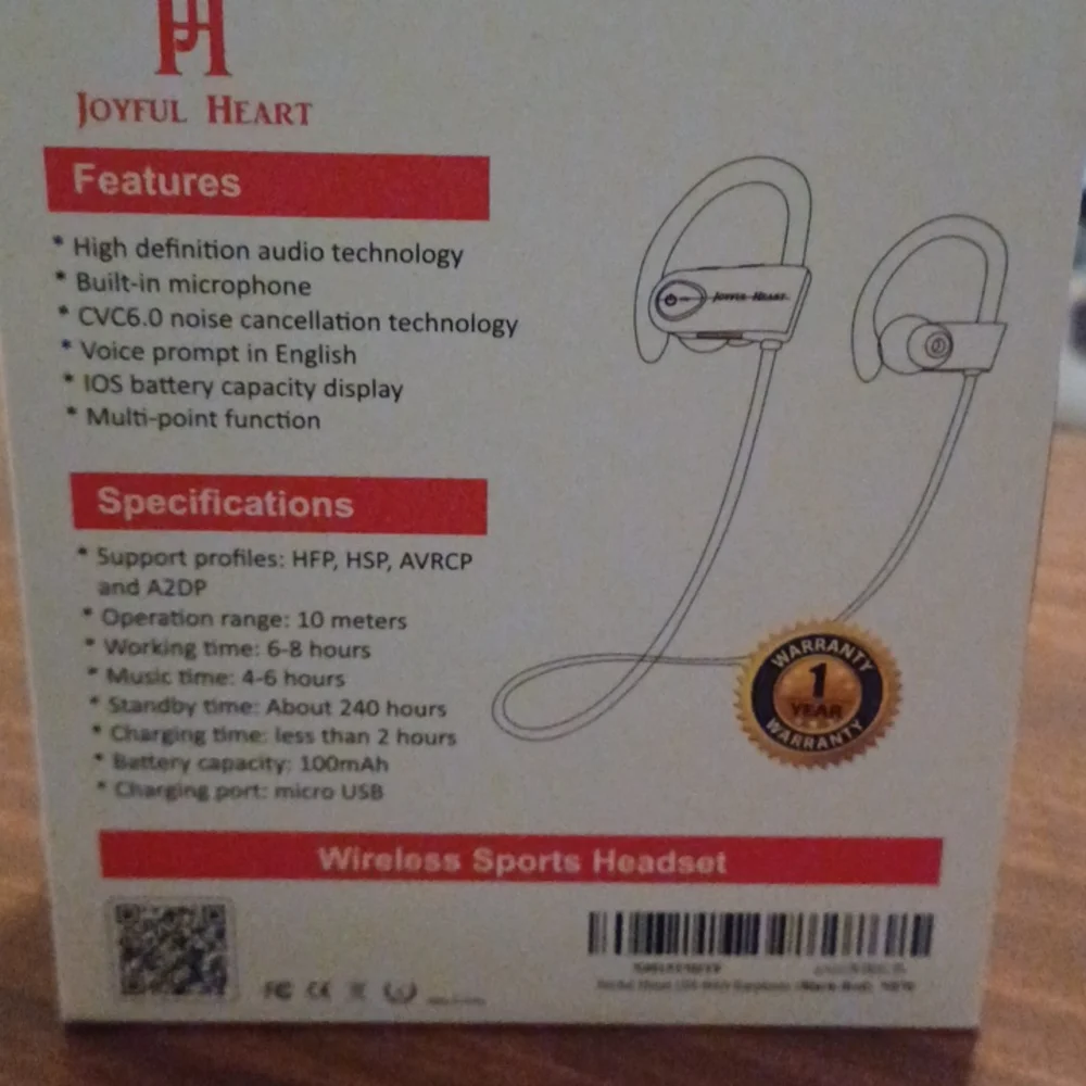 Joyful Heart Wireless Sport Headset